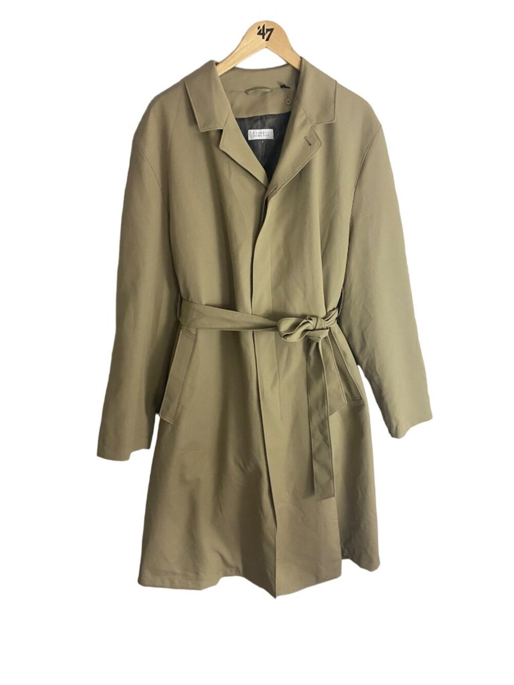Barney's New York Men's Tan Classic Trench Coat - 42R